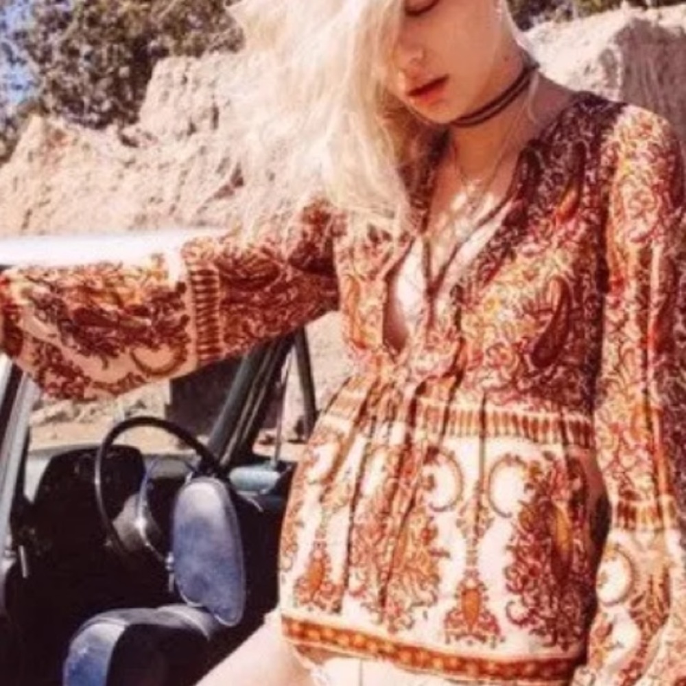 Arnhem Gypsy Wild Magnolia Top Indian Dusk BOHO M